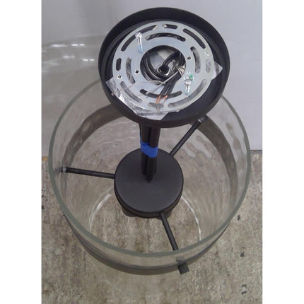 Black 12" Cylinder Pendant Light