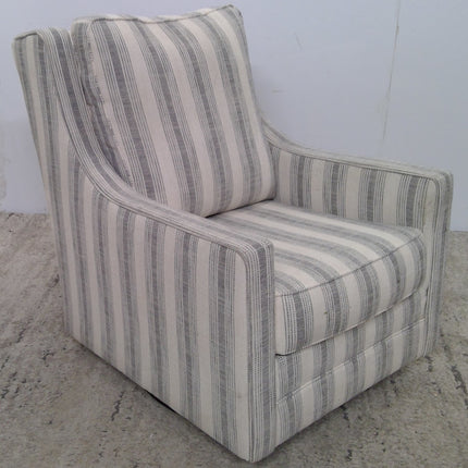 Striped Swivel Rocking Armchair