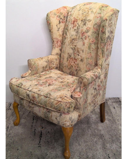 Floral Wingback Chair