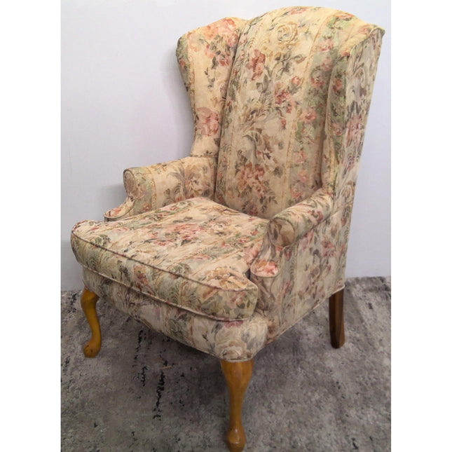 Floral Wingback Chair