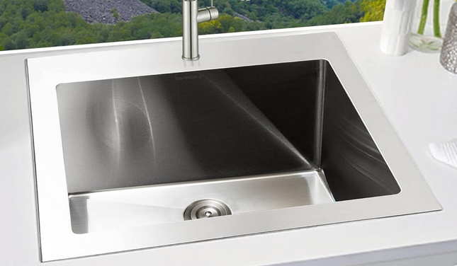 25" Topmount Single Bowl Stainless Steel Sink