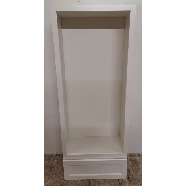 24" x 60" White Open Cabinet with 1 Drawer