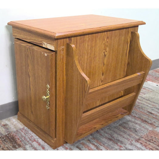 End Table with Magazine Rack