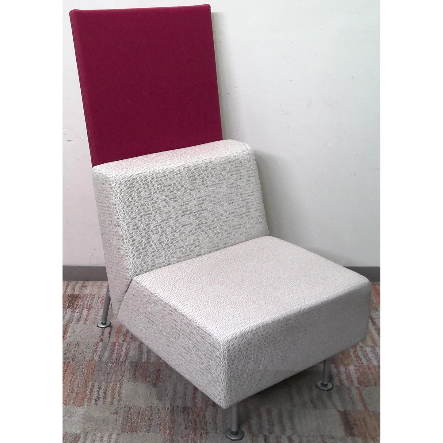 White and Red Office Lounge Chair