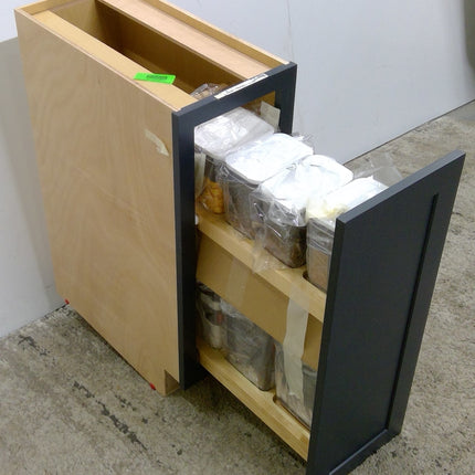 12" Blue Pullout Organizer Plywood Base Cabinet