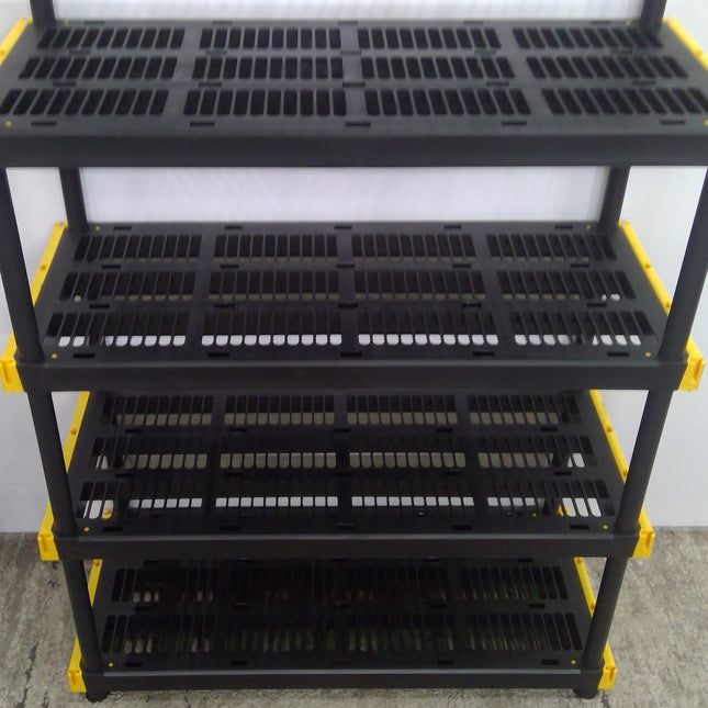 5-Tier Heavy Duty Black Plastic Utility Shelving Unit