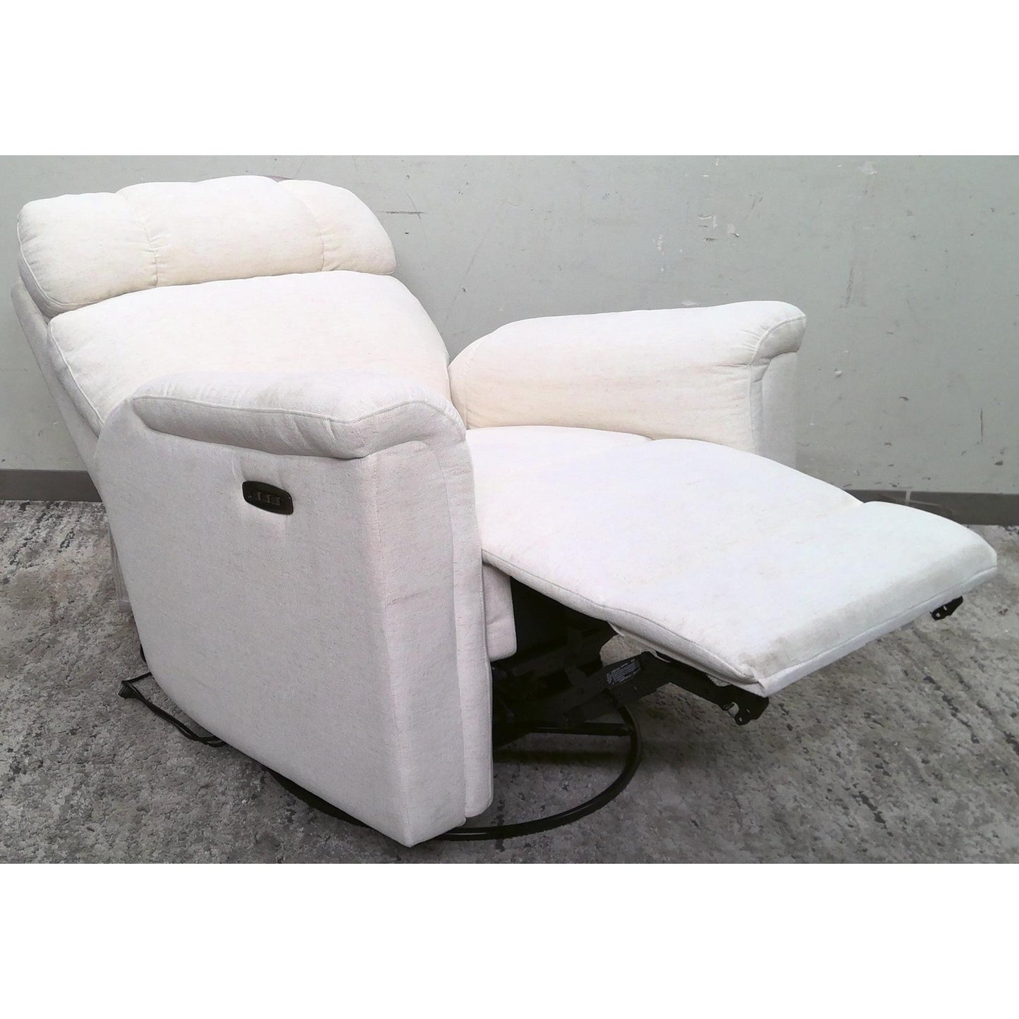 White Swivel Rocker Power Recliner