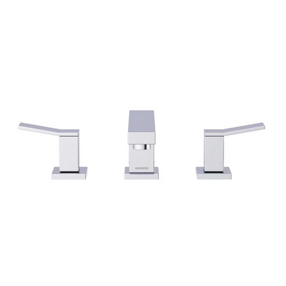 Two Handle Widespread Bathroom Faucet with Metal Touch-Down Drain