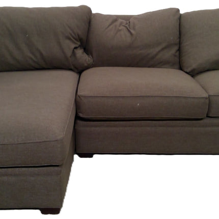 Brown 2-Piece L-Shaped Sectional Sofa