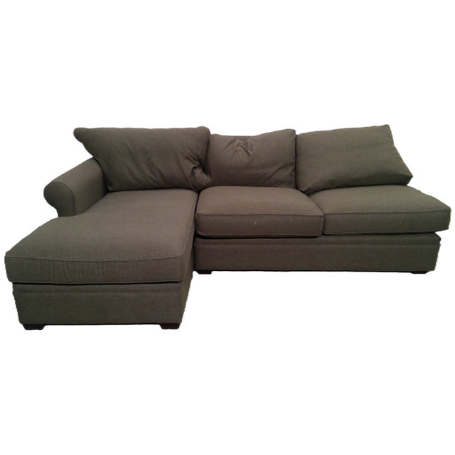 Brown 2-Piece L-Shaped Sectional Sofa