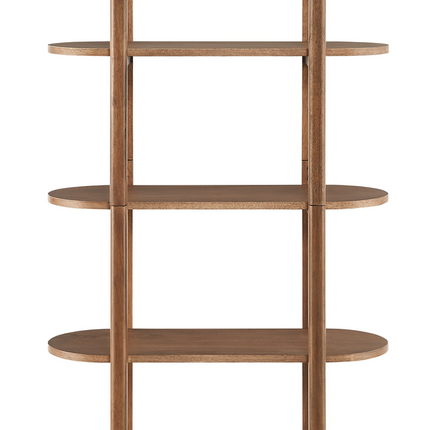 60 Inch Modern Wood Bookcase - 32 W x 15 D x 60 H" - Walnut