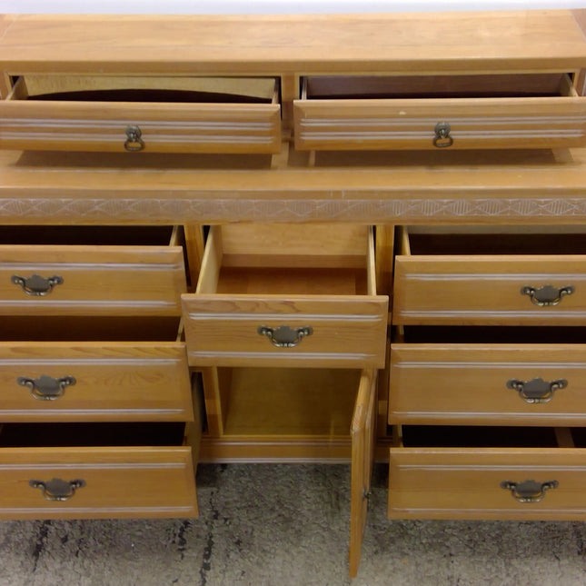 68" Wood Dresser with Mirror