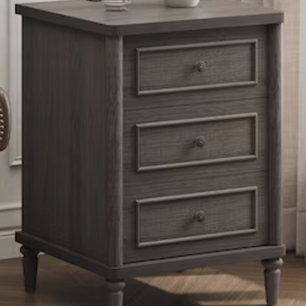 Farmhouse Nightstand with Charging Station