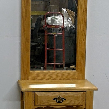 Wood Hall Tree with Mirror