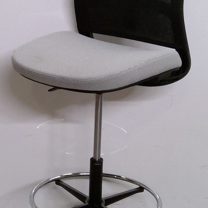 High Office Chair with Gray Seat and Black Back