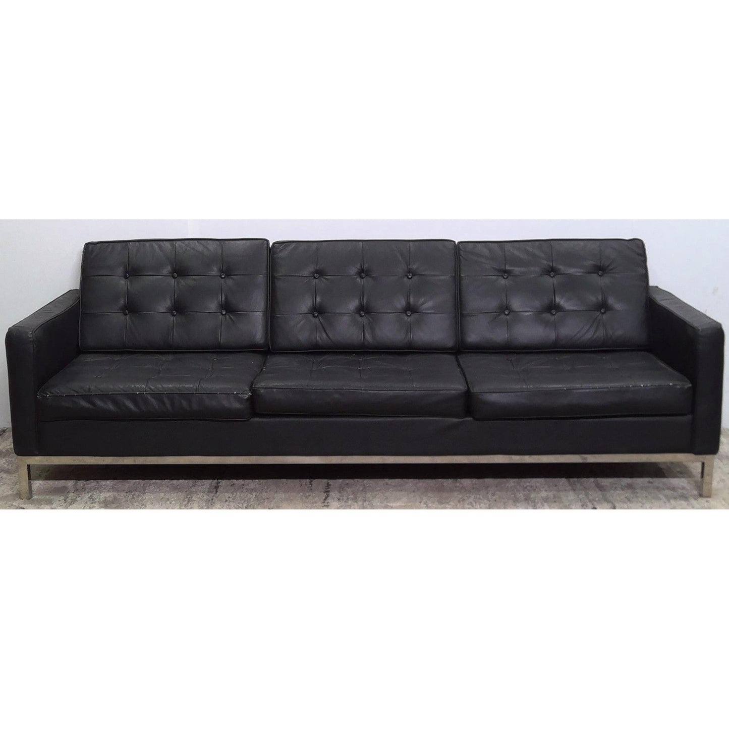 90" Black Sofa