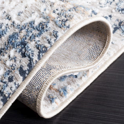 Taupe/Ivory Blue 2 X 8 Runner Rug