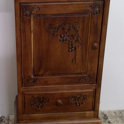 18" x 33" Carved Wood Cabinet