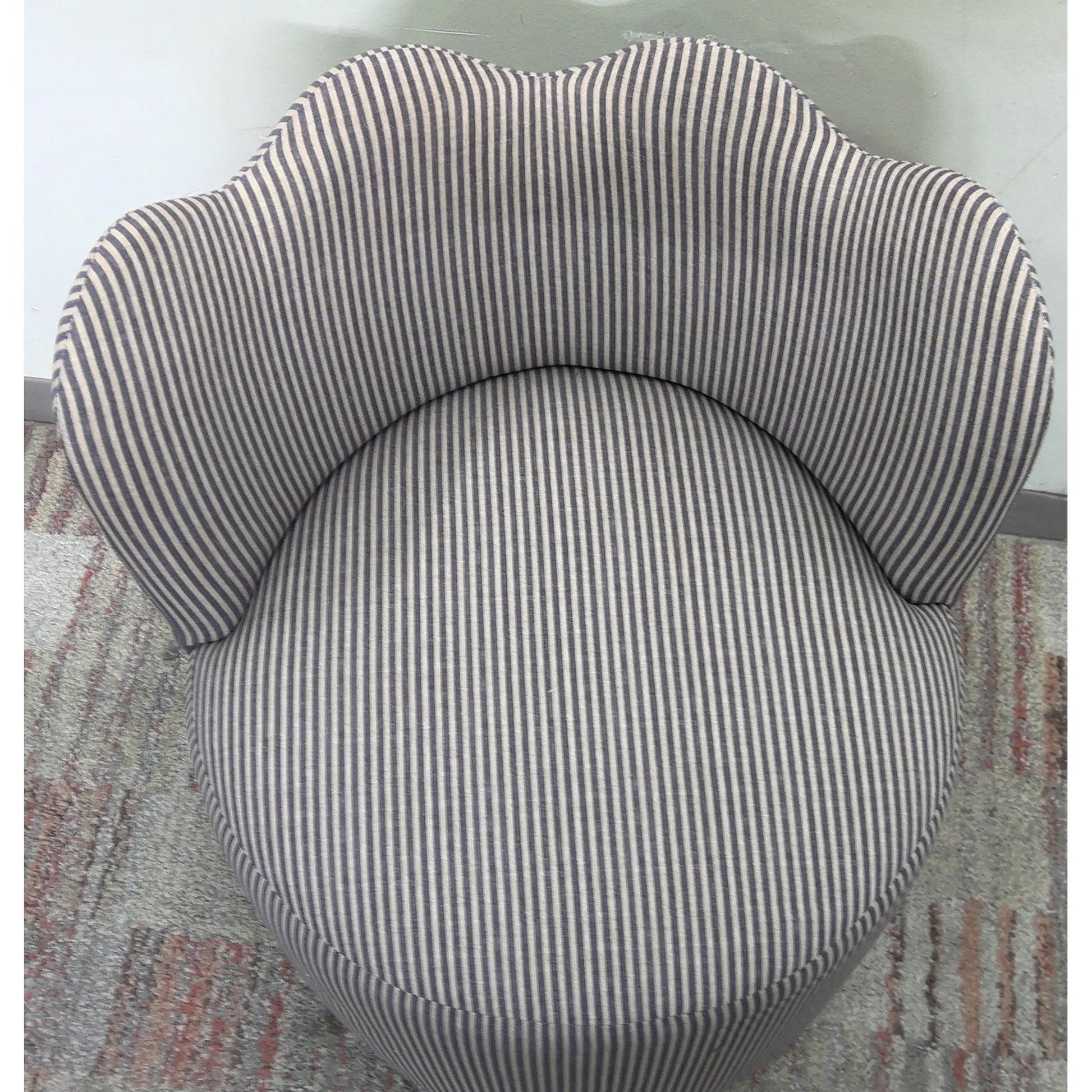 Striped Barrel Chair