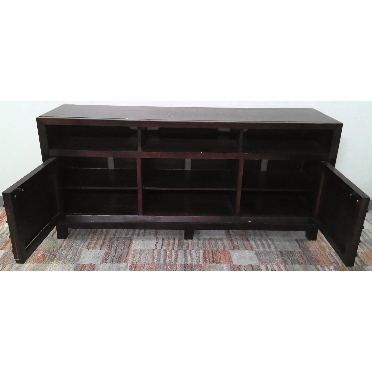 64" Dark Wood TV Stand
