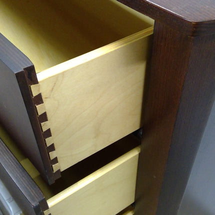 Dark Wood Eight-Drawer Dresser