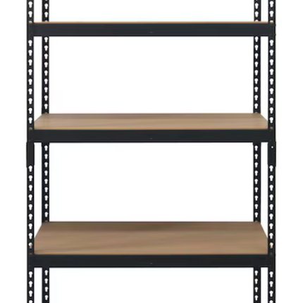 40-in W x 20-in D x 72-in H 5 -Tier Black Metal Utility Shelving Unit