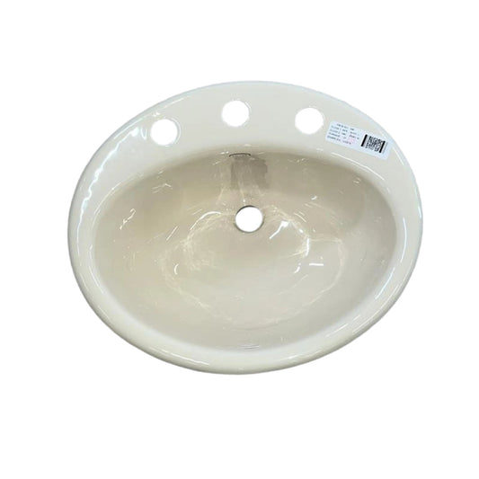 19" Vitreous China Drop-In Sink