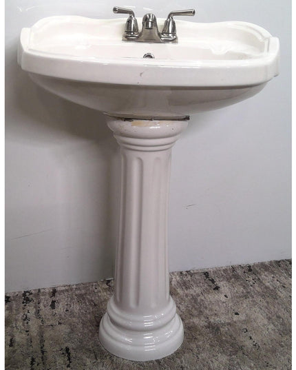 Pedestal Sink with Faucet