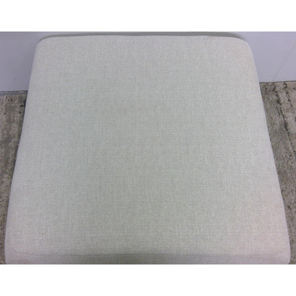 35" Tan Ottoman with Wood Legs (Added 08/11/2026)