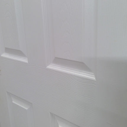 28" x 80" White 6-Panel Hollow Core Door