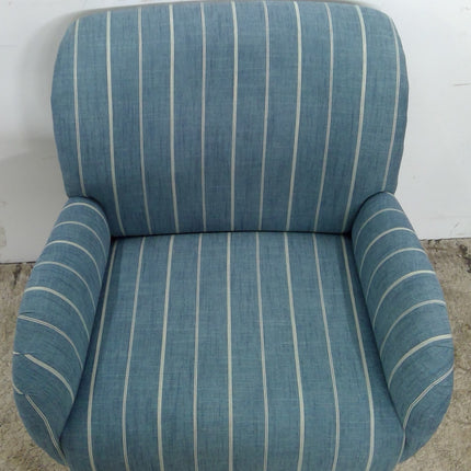 Blue Striped Armchair