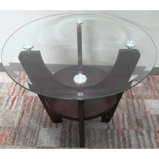 Glass-Top End Table
