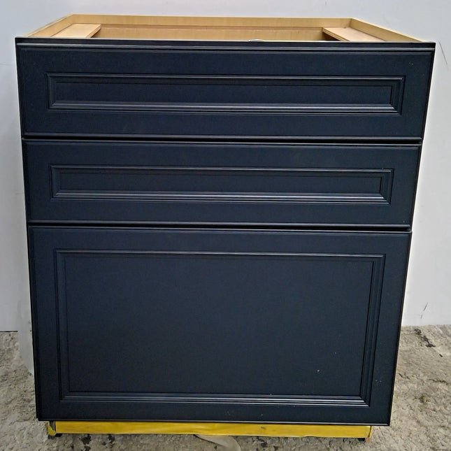 28.5" 4-Drawer Blue Plywood Base Cabinet