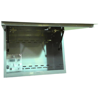 24" x 18" Black Diamond Plate Steel Wall Cabinet