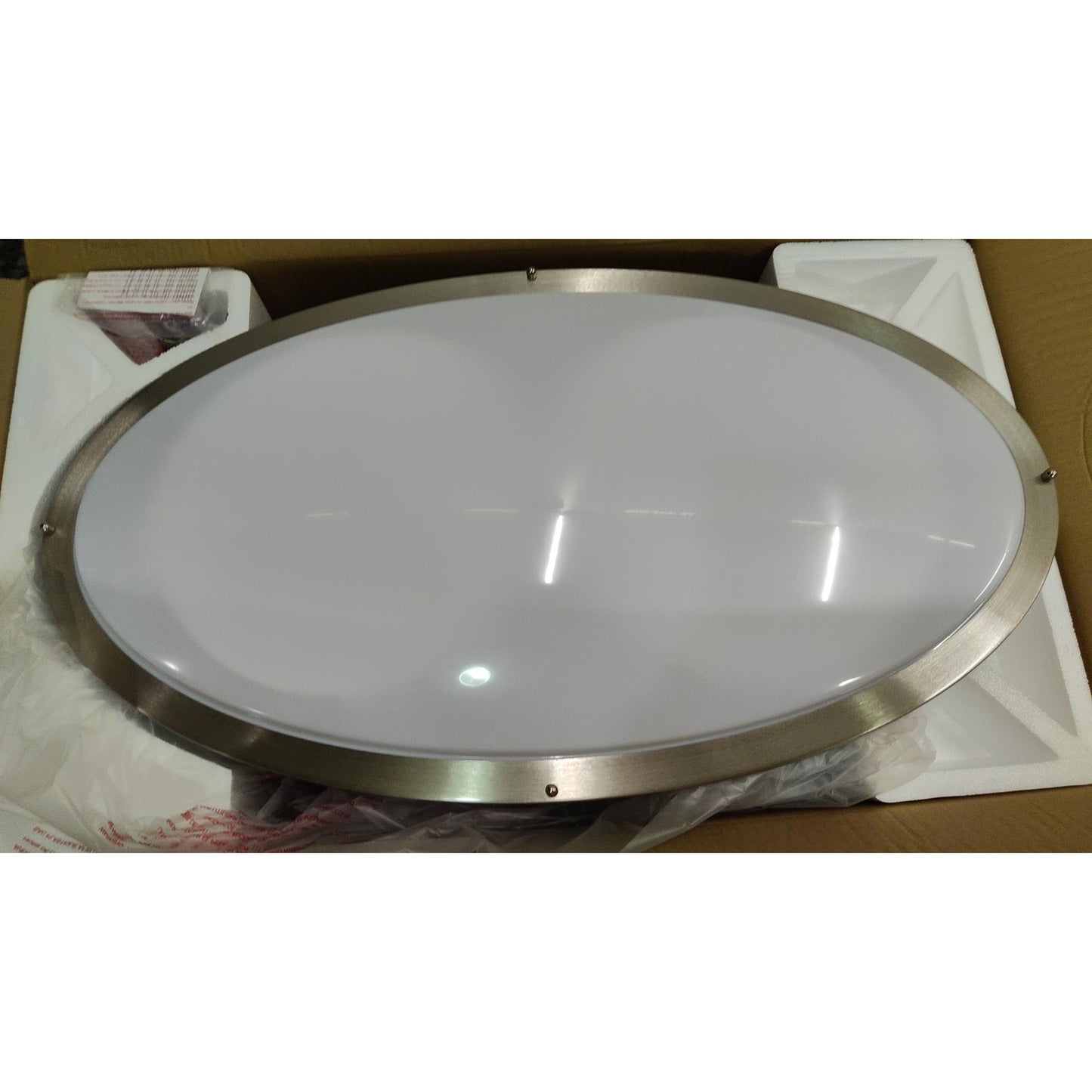 32-Watt Brushed Nickel Fluorescent Oval Light Fixture