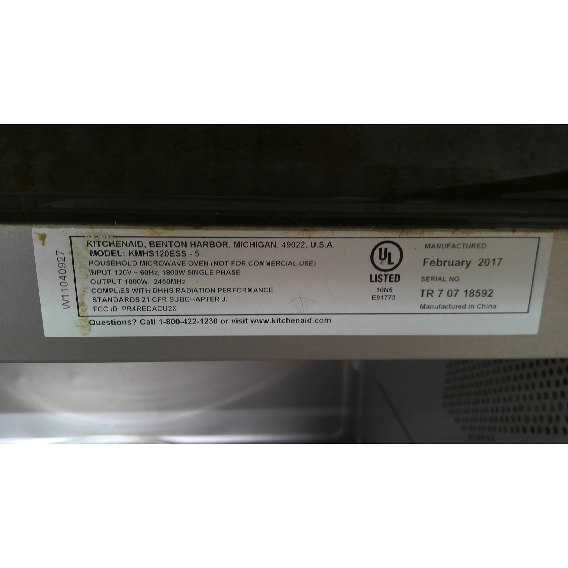 KitchenAid 30-inch, 2 cu. ft. Over-the-Range Microwave Oven