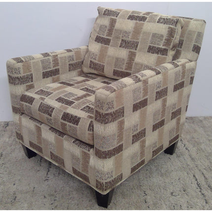 Rectangle Pattern Cream/Brown Armchair (Added 07/31/2026)