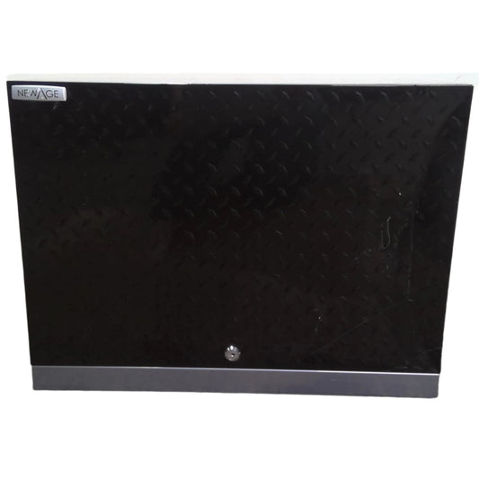 24" x 18" Black Diamond Plate Steel Wall Cabinet