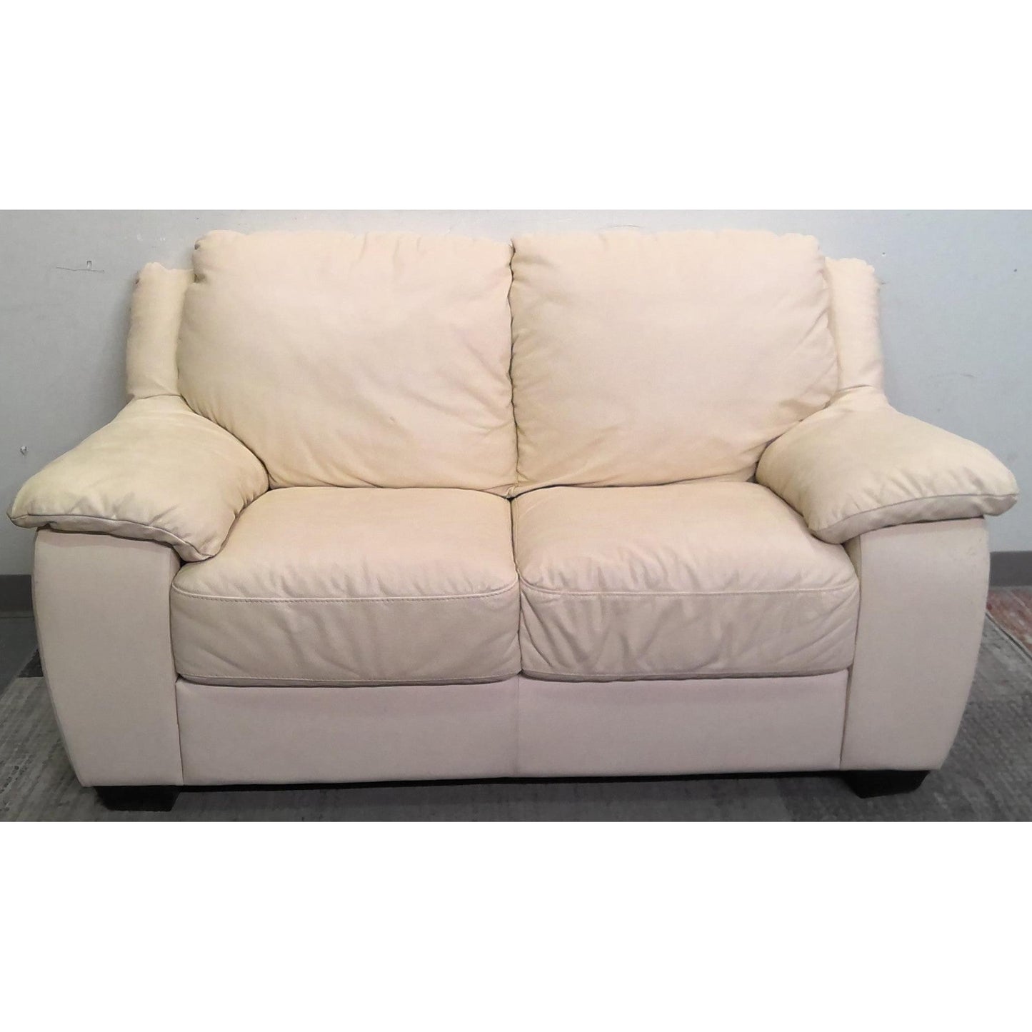 64" White Loveseat