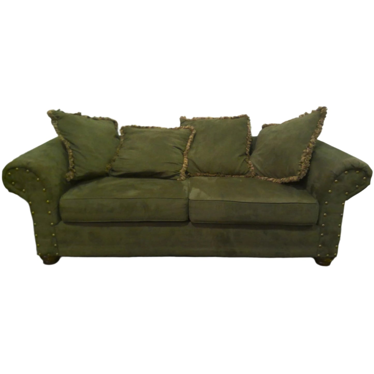 84" Olive Green Sofa