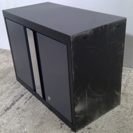 24" x 18" Gray and Black Steel Wall Cabinet