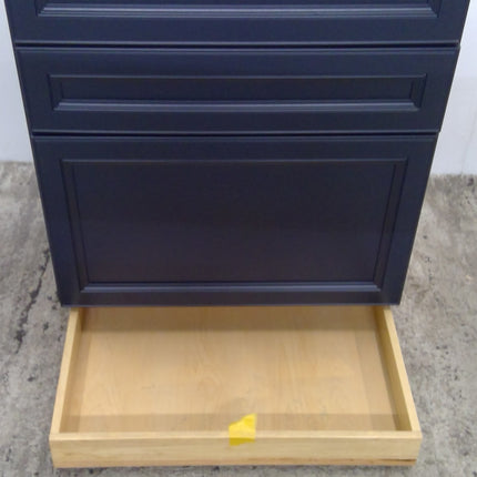28.5" Blue 3-Drawer Plywood Base Cabinet