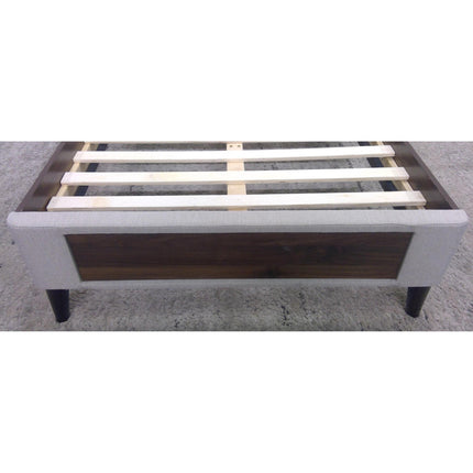 Twin Upholstered Beige Bed Frame (Added 07/24/2026)