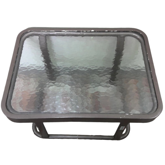 Outdoor Glass-Top End Table