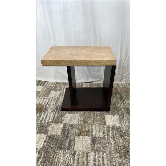 Faux Granite End Table
