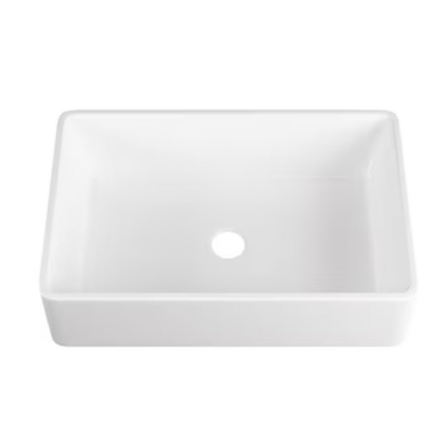 Farmhouse Apron Front 33-in x 20-in Ceramic Single Bowl Kitchen Sink