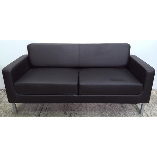 64" Black Loveseat
