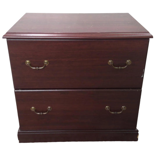 Cherry 2-Drawer Lateral File Cabinet, front