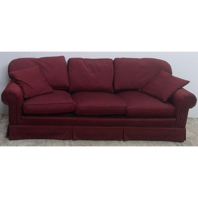 88" Maroon Sofa