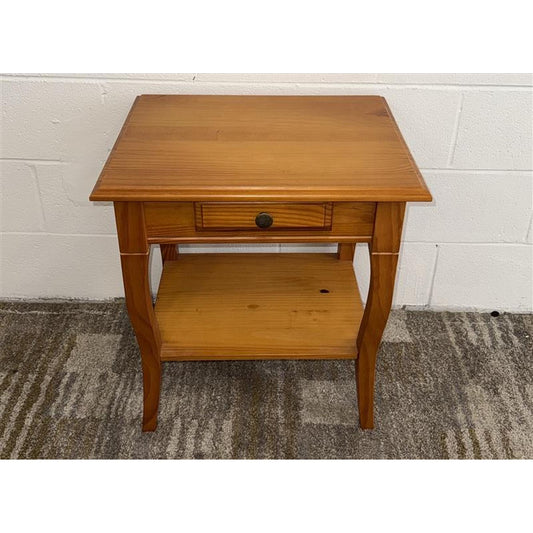 Wood Nightstand w/ Drawer